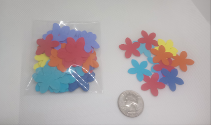 5 Petal paper flowers confetti