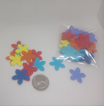 5 Petal paper flowers confetti