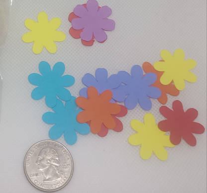 7 Petal paper flowers confetti