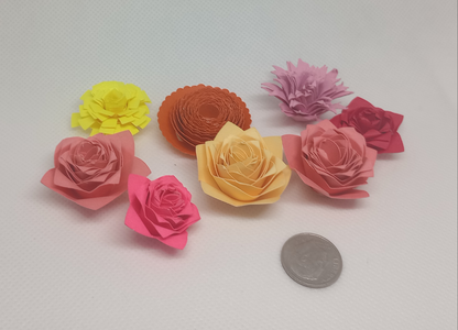 3D Paper Flowers (1 inch wide approx.)