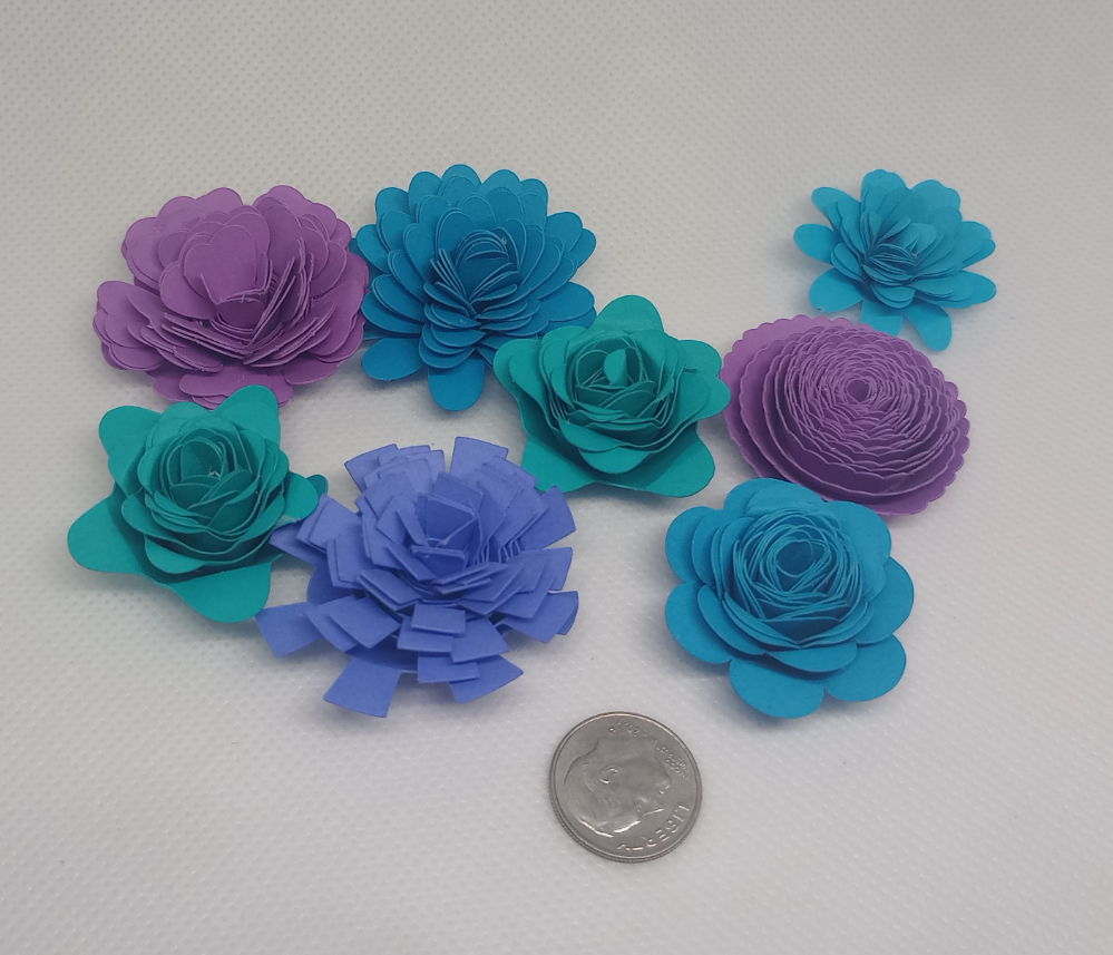 3D Paper Flowers (1 inch wide approx.)