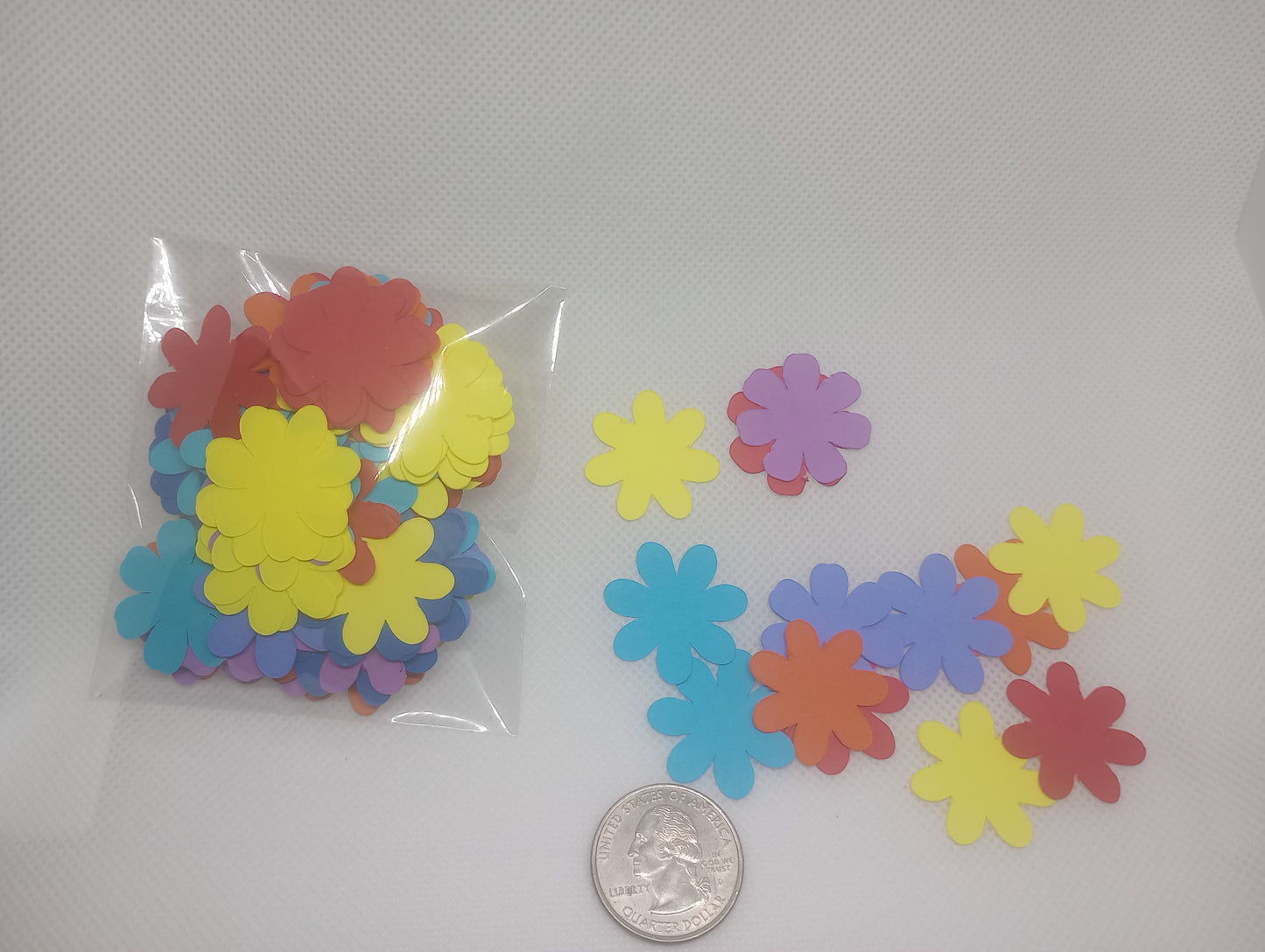 7 Petal paper flowers confetti