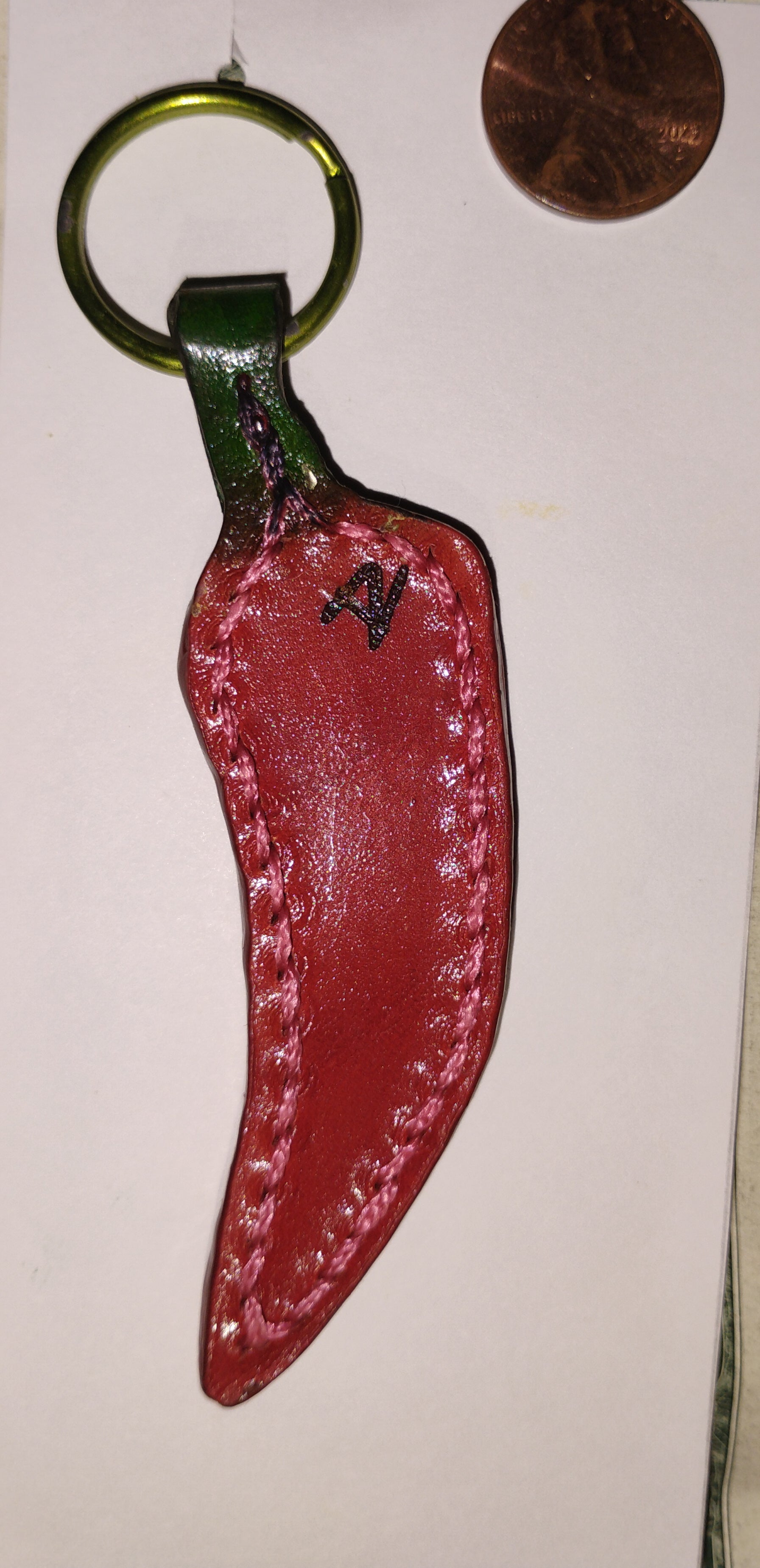 Keychain - Lucky red chilli peeper / Llavero - Chilito rojo de la suerte